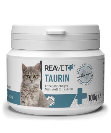 Reavet Taurin for cats 100g-support of the cardiovascular system Taurin powder 100% pure amino acids support defenses & cell metabolism - Buy Online on GoSupps.com