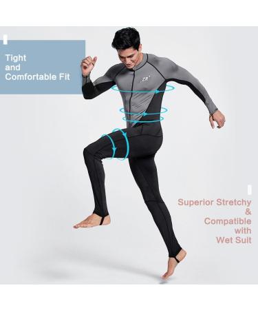 ZIONOR Full Body Sport Rash Guard Dive Skin Suit - UV Sun Protection for Swimming, Snorkeling, Diving, Surfing - Men's Grey - Size B - Buy Online on GoSupps.com