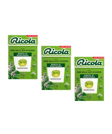 Ricola Ricola | Mountain Mint Sweets | Sugar Free Herb Candy - 3 x 50 Gr