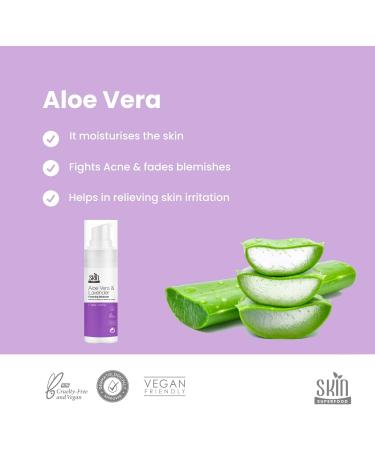 SKIN SUPERFOOD Face Wash Foaming Cleanser | Aloe Vera Lavender and Licorice Root Infused Formula for Oily to Dry Skin Cleansing | Natural and Vegan 150ml - Buy Online on GoSupps.com
