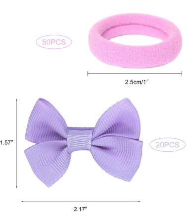 70Pcs Baby Girls Hair Bows Clips Set - Hair Pins and Bands Accessories for Kids and Toddlers - Buy Online on GoSupps.com