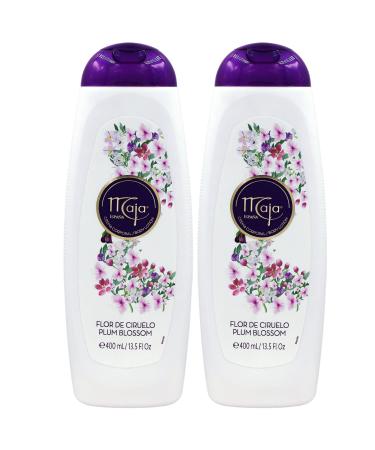 Maja Plum Blossom Body Lotion Perfumed Body Lotion with Almond Oil and Vitamin E for Dry Skin Keeping your Skin Hydrated Floral and Fruity Fragrance 2-Pack of 13.5 FL Oz each 2 Bottles Almond Floral 2 Count (Pack of...