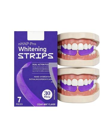 Bandes Dentaires Purple Lustre Am liore la Brillance Des Dents Unifie L'apparence R duit la D coloration de La Surface Haleine Fra che Application Facile en 30 Minutes.(1pcs)