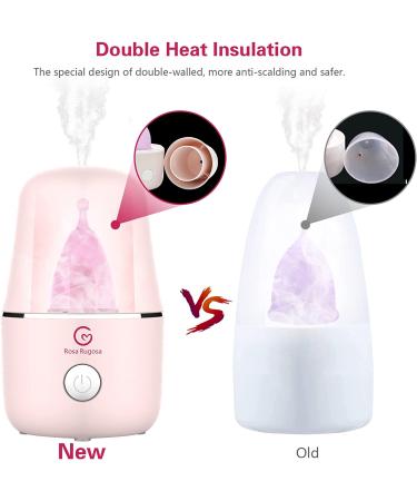 ROSA RUGOSA Menstrual Cup Steamer Kit - 2 Reusable Cups, Portable Wash Kit, High Temperature, Pink - Ideal for Women Travel - Buy Online on GoSupps.com
