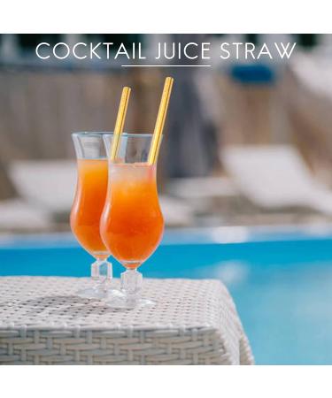 Pzhoais Gold Foil Paper Straws Biodegradable Disposable Party Drinking Straws Pack of 100 Holiday Celebrations - Buy Online on GoSupps.com