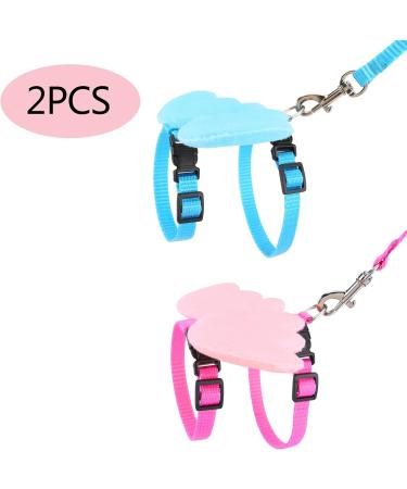 Filhome 2 Pack Adjustable Rabbit Bunny Harness and Leash Set with Wings Vest Harness for Rabbit Ferret Bunny Kitten Guinea Pig Walking Neck Girth: 6.3" 10.63" Chest Girth: 7.87" 13.78" - Buy Online on GoSupps.com