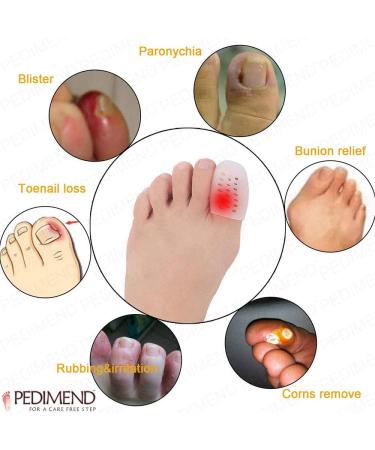 Pedimend Gel Toe & Finger Cap Protectors - Protection Pain Relief for Bunions Corns Calluses Orthotic Breathable Toe Caps Athletics Running For Men and Women 2 Pair - 3.72 Each - Buy Online on GoSupps.com