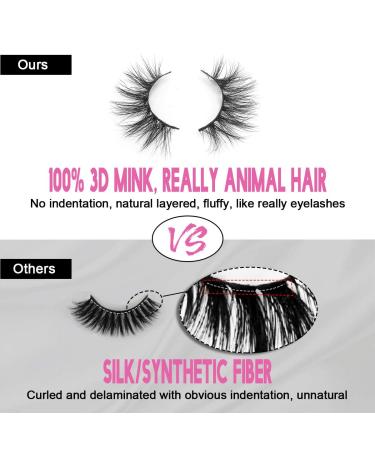 SWINGINGHAIR 3D Mink Eyelashes 19mm - Hand-made Natural False Lashes for Fluffy Volume - 1 Pair - Buy Online on GoSupps.com