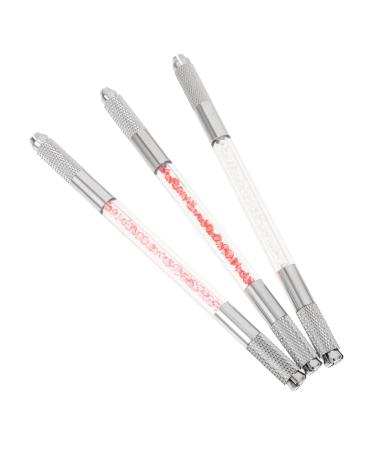 Healeved 6 Pcs Fruit Embroidery Pen Eyebrow Microblading Kit Pen Makeup Tool Aluminum Alloy 1 count (Pack of 1) Assorted Colorx2pcs