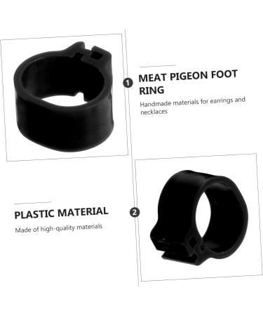 Beavorty 300 pcs Supplies Portable for Identification Clip White Leg Bird Parakeets Band Bands Pigeon Black 1.3X1.3CMx3pcs Blackx3pcs - Buy Online on GoSupps.com