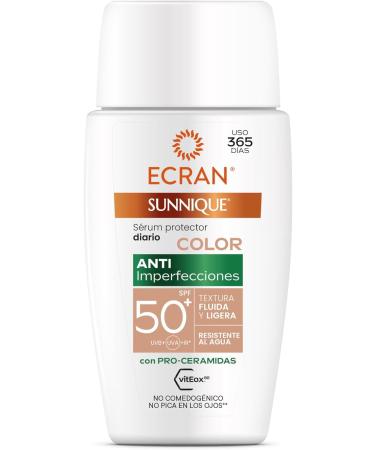  Ecran ECRAN Sunnique Anti-Blemish Serum Sun Protection and Face Care Coloured Protective Serum Unifies Tone and Corrects Red Light Texture Waterproof 40 ml - Buy Online on GoSupps.com