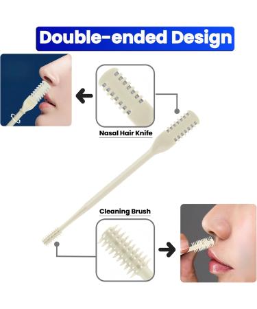 Upgraded 5-Pack Nose Hair Trimmer - 360 Rotating Double-Blade Cutter & Cleaning Brush | Portable Nostril Hair Remover for Men & Women - Buy Online on GoSupps.com