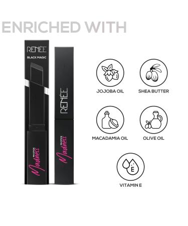 Buy R.EN.EE Madness Lipstick - Black Vegan Lipstick with Glossy Pink Payoff - Long Lasting Nourishing Paraben-Free Enriched with Vitamin E & Jojoba Oil Ships Worldwide - Buy Online on GoSupps.com