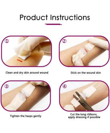 Emergency Wound Closure Kit - Zip Stitch Band-Aid Laceration Repair Stickers - Buy Online on GoSupps.com