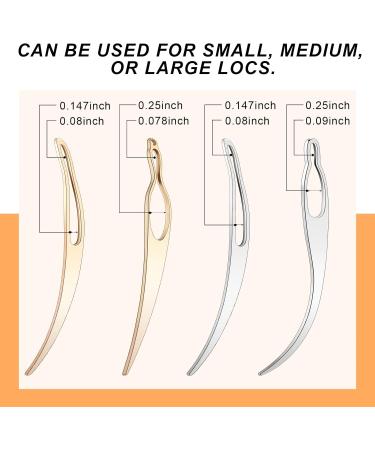 4 Pieces Sisterlock Retighten Tool Dreadlock Tool for Hair Dreadlock Crochet Needle Loc Needle for Dreads Dread Crochet Needle for Hair Extensions Styling Tools Loc Maintenance (Gold Silver) - Buy Online on GoSupps.com