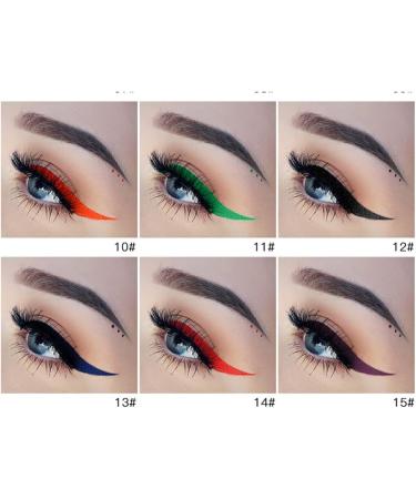 eyeliner colorful long 1PC Matte Liquid Eyeliner Colorful Eyeliner Pen Waterproof High Pigmented Eye Liner Long Lasting Smudgeproof Eyes Makeup Bright-Colored Eyeliner(15#) - Buy Online on GoSupps.com