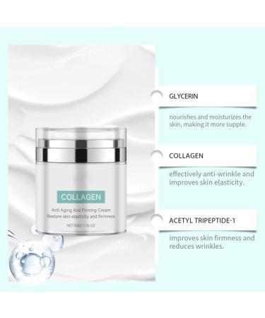 SURORAIN Moisturizing Collagen Cream Anti-Aging Cream Reduces Wrinkles Tightens Skin Effectively Replenishes Water Lasting Moisturizing Suitable for All Skin Types 1.76 Oz - Buy Online on GoSupps.com
