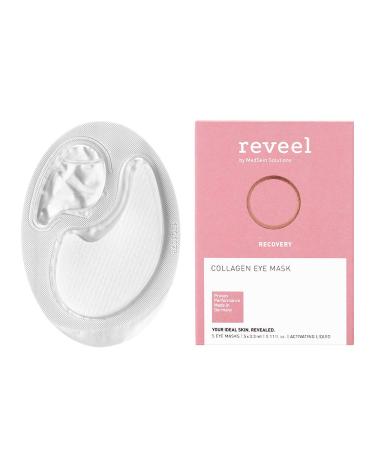 Collagen Eye Mask by reveel 5 pairs Moisturizing Under Eye Patches with collagen to smooth the eye area Anti-aging Eye Masks to reduce fine lines & wrinkles for Women and Men