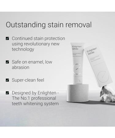  Enlighten Enlighten White Teeth Whitening Toothpaste Advanced Enamel Protection and Clinical Stain Removal Fluoride Toothpaste 75 ml (Pack of 6) - Buy Online on GoSupps.com