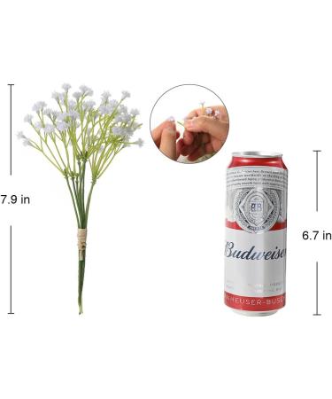 Justoyou 10 Pcs White Baby's Breath Flowers - Artificial Gypsophila for Wedding and Home Decor - Buy Online on GoSupps.com