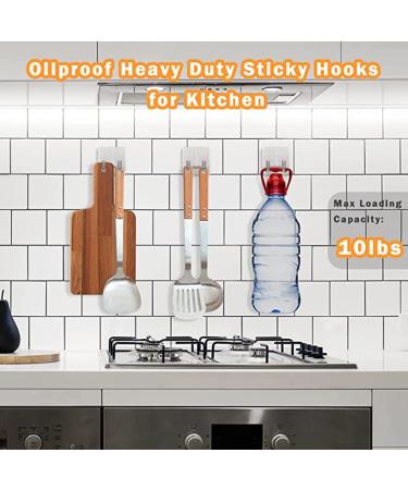 Ycagrain 6 Pack Adhesive Hooks - Rustproof Sticky Hangers for Bathroom & Kitchen - Sleek Silver Wall Hooks - Buy Online on GoSupps.com