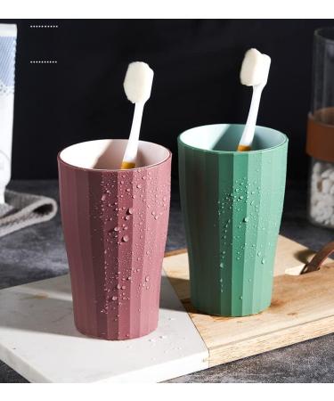 Whale Mouthwash Toothbrush Cup - Unbreakable Bathroom Tumbler with Easy Grip - 360ML Capacity (Green & Brown) - Buy Online on GoSupps.com