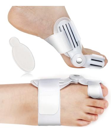 KOTALS Bunion Corrector for Women & Men Adjustable Knob for different Symptoms Big Toe straightener with Soft & Comfort Silicon Pad Day Night Support for Pain Relief (2PC)
