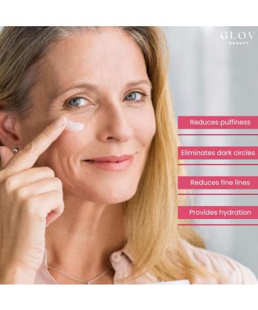Glov Beauty - Hydrate & Brighten Eye Cream - Anti-Aging Under Eye Cream for Dark Circles, Wrinkles & Puffiness - With Retinyl Palmitate, Sodium Hyaluronate & Niacinamide - All Skin Types - Buy Online on GoSupps.com