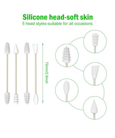 Reusable Cotton Swabs 4 Pcs Silicone Double Tipped Buds - Black & Grey (Storage Clearance Sale) - Buy Online on GoSupps.com