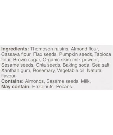 Lesley Stowe Raincoast Crisps Almond Flour Rosemary Raisin Gluten-Free Crackers (Pack of 12) - Artisanal Crackers Charcuterie Crackers Baked in Small Batches Non-GMO Kosher Certified 12 x 150g Almond Flour Rosemary Raisin 150 g (Pack of 12) - Buy Online on GoSupps.com