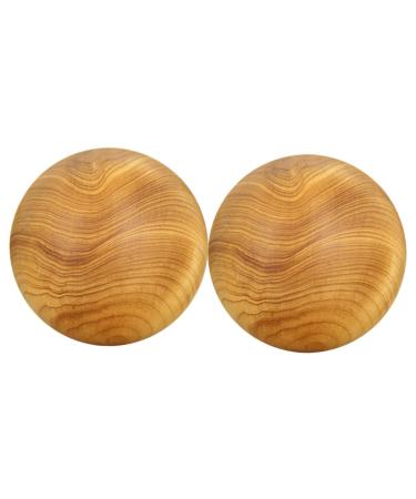 Ultechnovo 2 pieces Massage balls made of wooden hand shell balls acupressure wood Chinese meditation balls wooden body massage device Thumb hand massage cladding massage wood balls thuja older