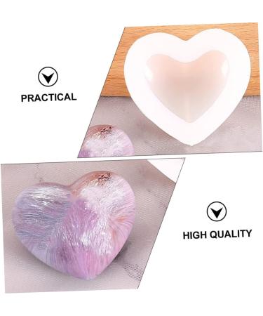 STOBOK 2pcs Love Mold Fondant Molds Silicone Soap Molds Heart Shape Silicone Heart De para Gelatinas Resin Silicone Molds Soap Silicone Molds Cake Heart-Shaped White Listing Silica Gel White 7.9x6.5cm - Buy Online on GoSupps.com