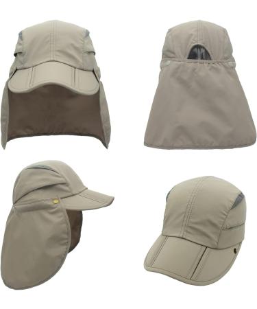 Huakunda Light Grey Sun Hat with Neck Protection Removable Breathable Quick-Dry UV Protection for Summer Adventures - Buy Online on GoSupps.com