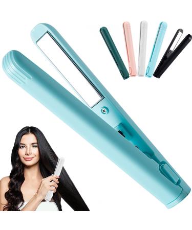 Flat Iron Hair Straightener Small Dual-Purpose Straightening and Curling Splint Special Straightening Splint for Bangs Suitable for Various Hair Styles (Color : Blue)