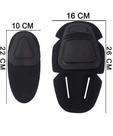 Uugood Tactical Knee & Elbow Protectors Set - Military-Grade Gear for CS Paintball Hunting & Airsoft - Black - Buy Online on GoSupps.com