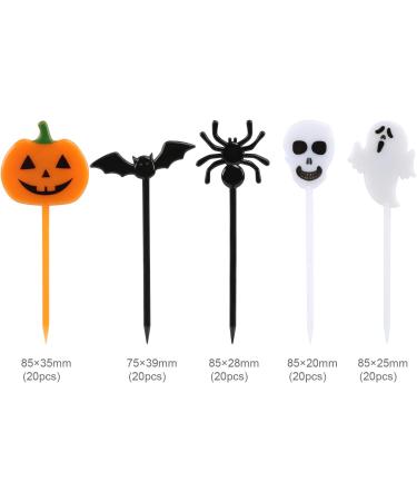 Kesoto 100 PCS Halloween Party Cupcake Toppers - Plastic Appetizer Picks - Buy Online on GoSupps.com