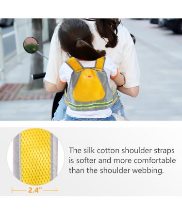 Jolik Child Motorcycle Safety Harness with 4-in-1 Buckle | Breathable Yellow Material - Buy Online on GoSupps.com