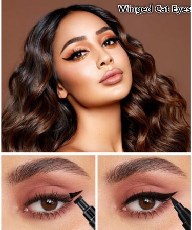 Go Ho Black Liquid Eyeliner Stamp for Cat Eyes - Waterproof, Long-lasting, Smudge-proof Wingliner - 1 PC - Buy Online on GoSupps.com