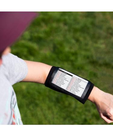 Pro Athletics QB Playbook Wristband - 12-Pack Black | Football Quarterback Play Wristbands for Youth, 3 Compartments - Wrist Coach for All Sports - Buy Online on GoSupps.com