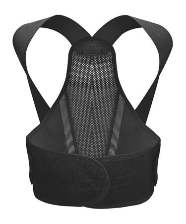 Posture Corrector for Women and Men Back Brace Straightener Shoulder Upright Support Trainer for Body Correction and Neck Muscle Memory Support (Color : White Size : X-Large) (Black X)