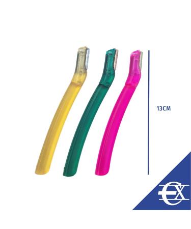 EuroXanty Eyebrow Remover | Facial Razor for Men & Women | Yellow Eyebrow Shaver & Profiles | Precision Grooming Tool - Buy Online on GoSupps.com