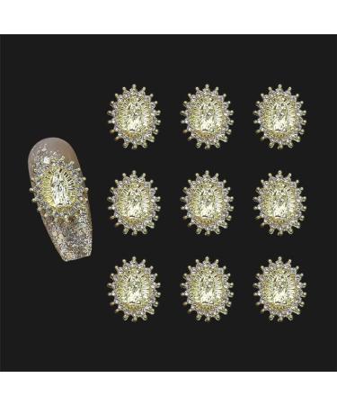 LIFOOST 3D San Judas Nail Charm 10pcs - Virgin Mary Nail Charms with Zircon Detailing - DIY Nails Decoration Accessories - Buy Online on GoSupps.com