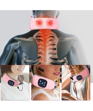 Buy Electrical Neck Massage Device - U-Shaped Pink Pillow for Comfortable Neck & Shoulder Relief | International Shipping Available - Buy Online on GoSupps.com
