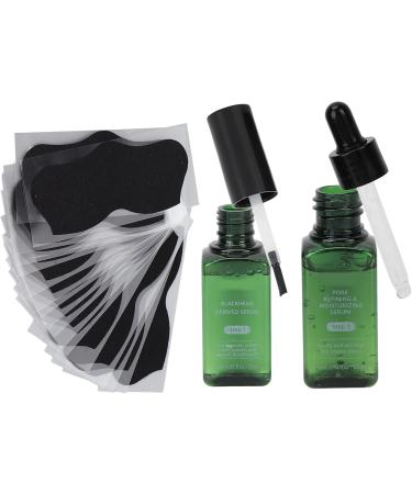 Qukaim Pore Strips Blackhead Removal Strip Kit 3 in 1 Pore Treatment Serum Set Mild Cleansing Skin Care Derived Lotion Blackhead Strips Kit 180 ml - Buy Online on GoSupps.com