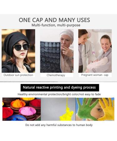 Yofasen Slouchy Beanie Hat - Cotton Chemo Cap & Turban Headgear for Women & Men | Beige & Light Gray - Buy Online on GoSupps.com