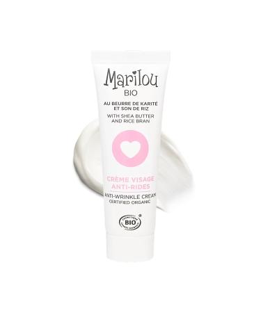 Marilou Bio - Cr me Visage Anti-Rides Bio Aloe Vera et Son de riz - Rides - Fermet - Eclat - 99% d'ingr dients d'origine naturelle - Tous types de peaux -30 ml 30 ml (Lot de 1)
