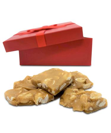 Delicious Handmade Gourmet Peanut Brittle in Red Gift Box - 16 Oz | Perfect for New Year's, Father's Day, Mother's Day, Anniversary | By Its Delish - Buy Online on GoSupps.com