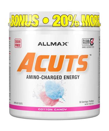 ALLMAX Nutrition ACUTS - Amino Acid Powder Supplement with Taurine L-Carnitine Green Coffee Bean Extract - Cotton Candy - 252 g Cotton Candy 36 Servings (Pack of 1)