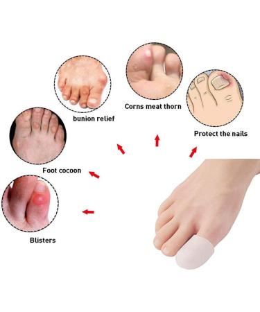 PEDIMEND Soft Silicone Big Toe Caps for Ingrown Nail Relief - Foot Pain Relief - Prevent Corns & Blisters - Men and Women - Foot Care (4 Pair/8pcs) - Buy Online on GoSupps.com