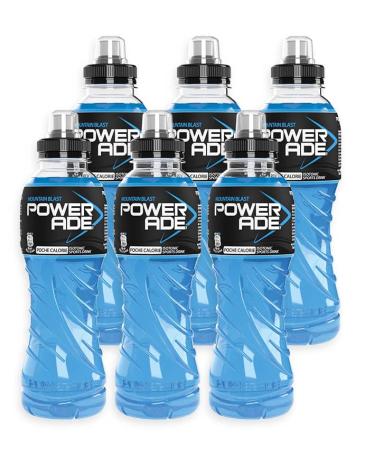 CAIYA 6 x Powerade Mountain Blast Sports Energy Drinks with Forest Berry Flavour and Low Calorie 500ml 6 Bottles